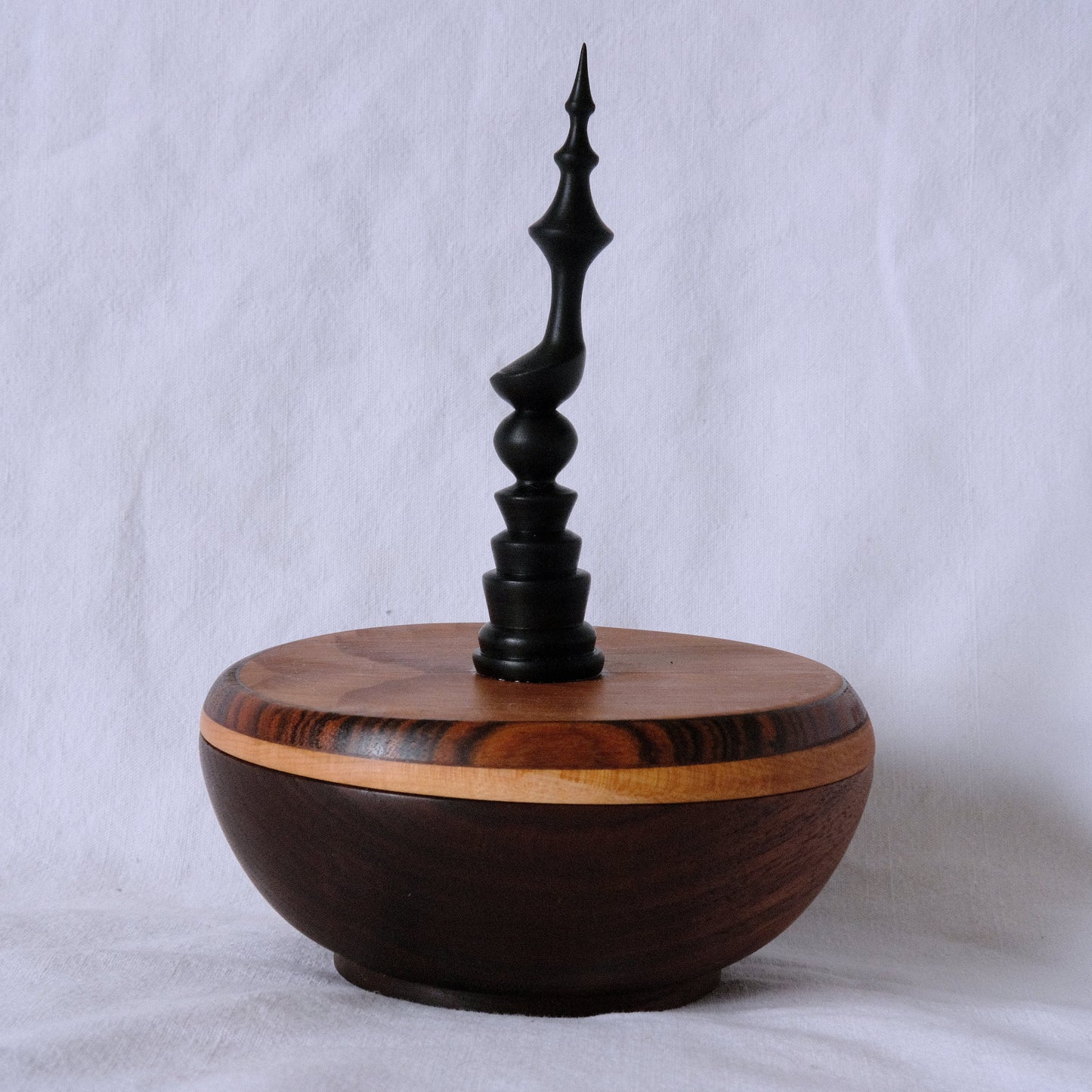 Black Walnut Bowl Lidded Bowl