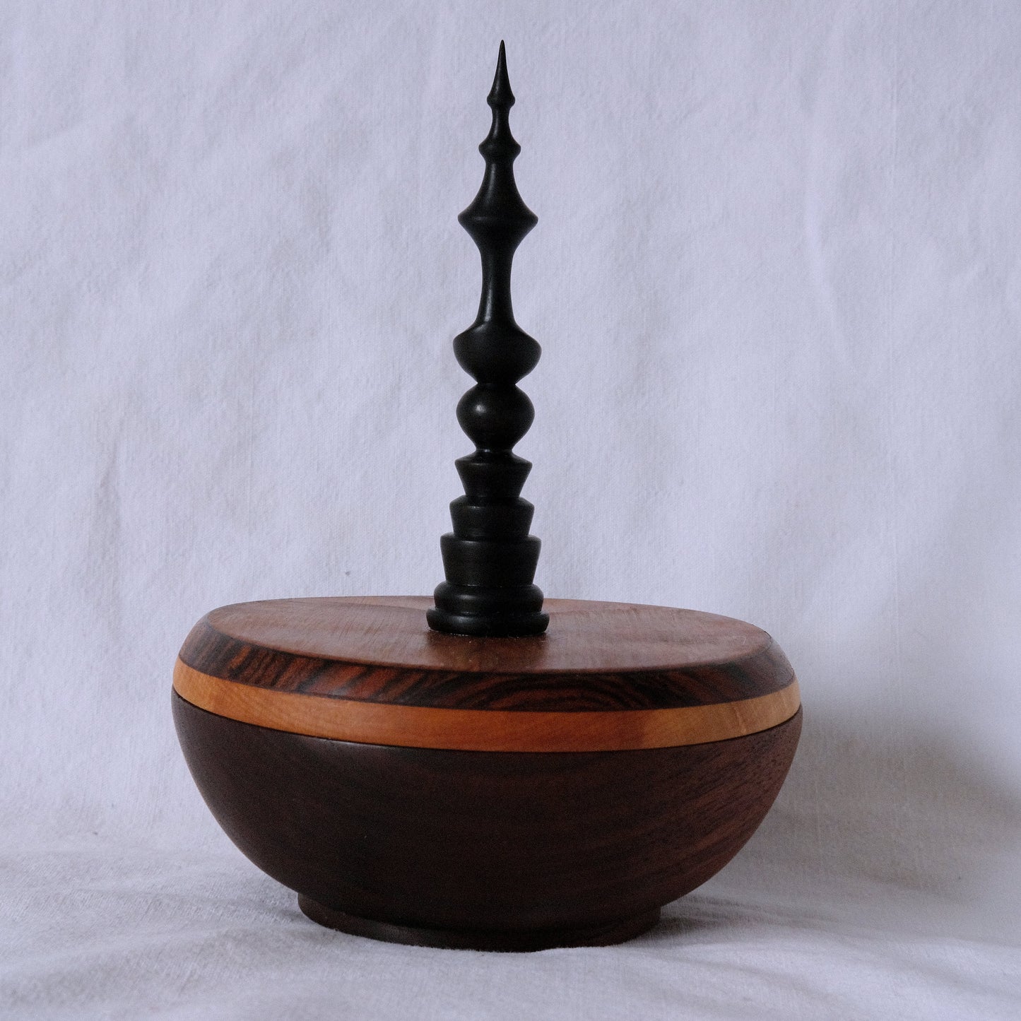 Black Walnut Bowl Lidded Bowl