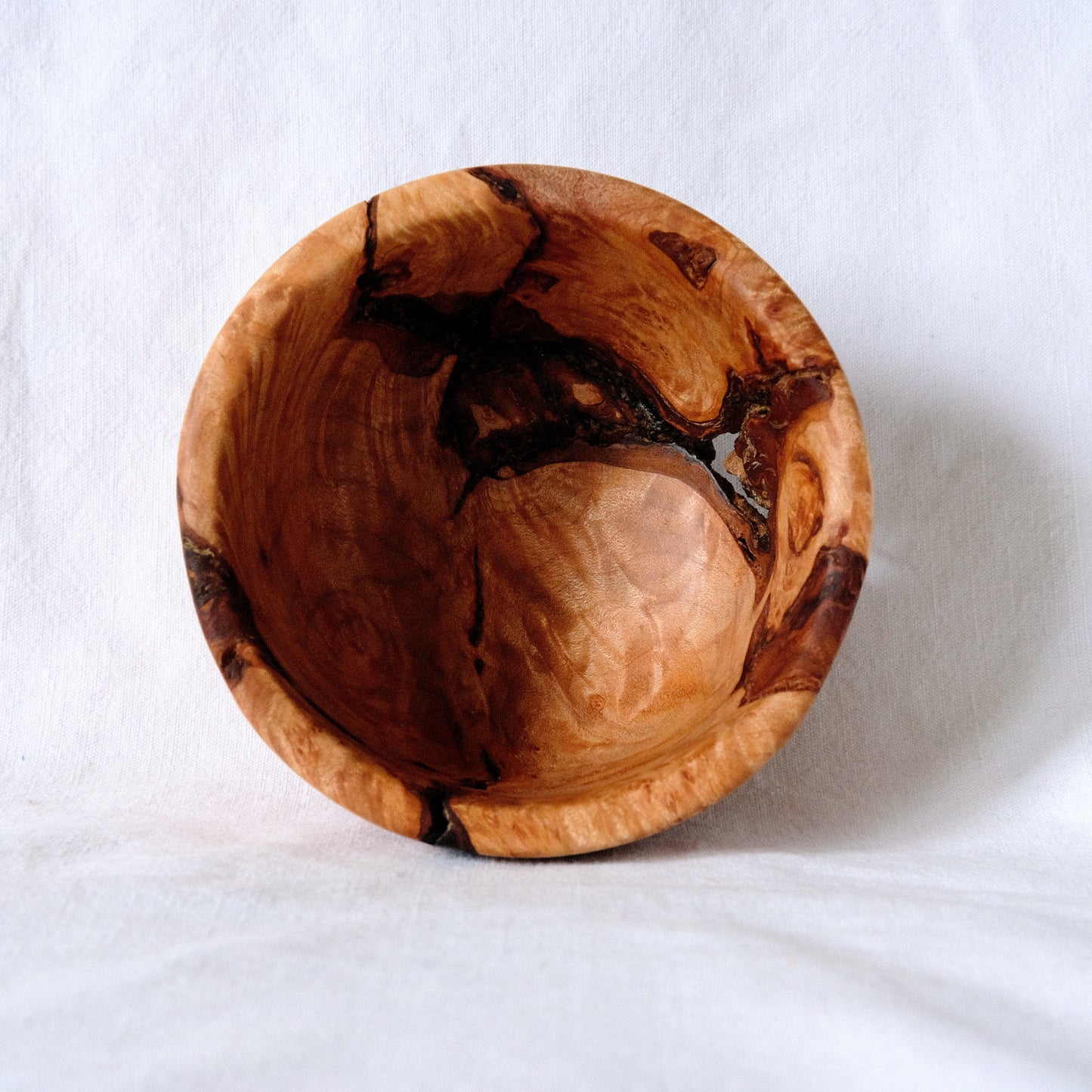 Maple Burl Decorative Bowl with Bark Inclusions