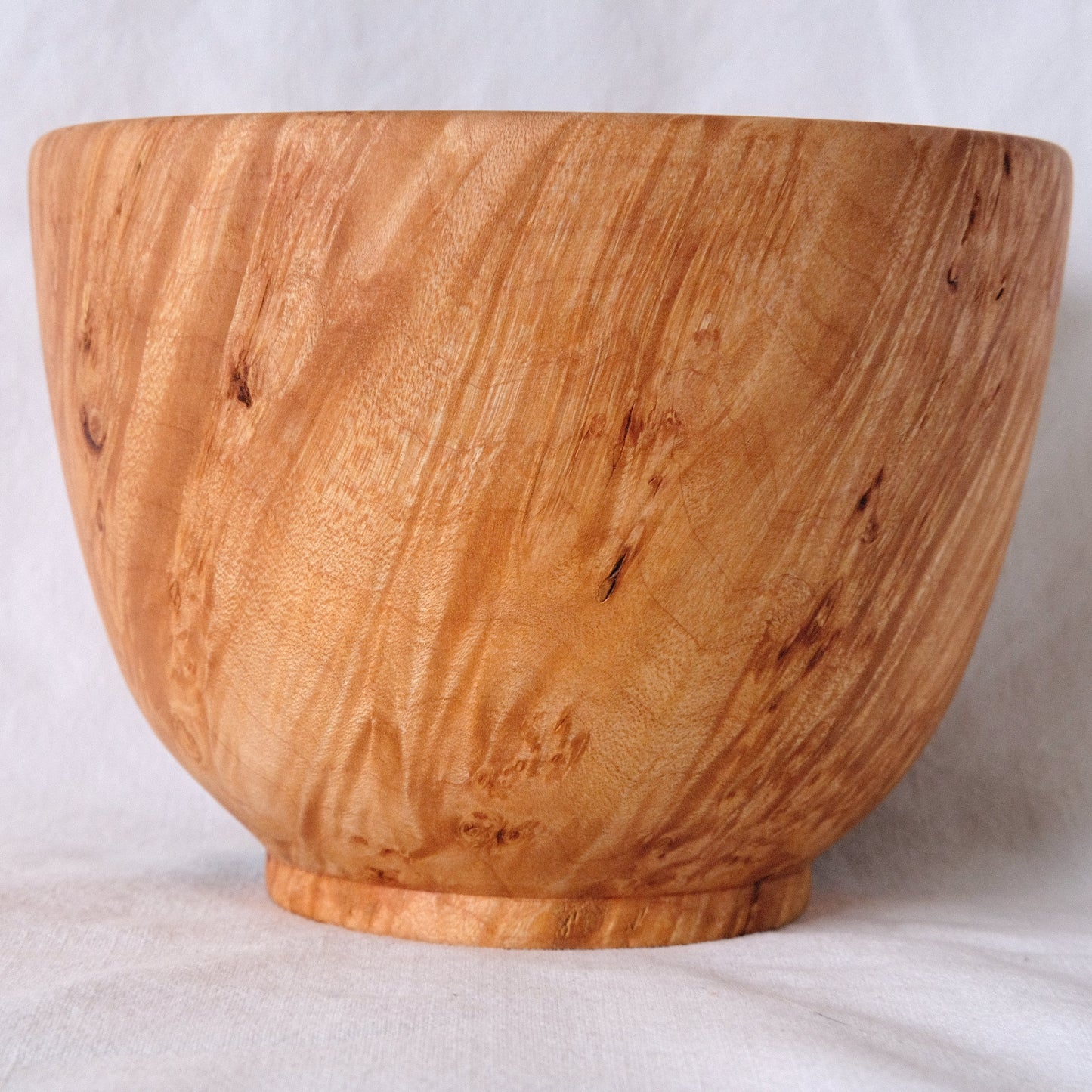 Maple Burl Decorative Bowl with Large Bark Inclusion