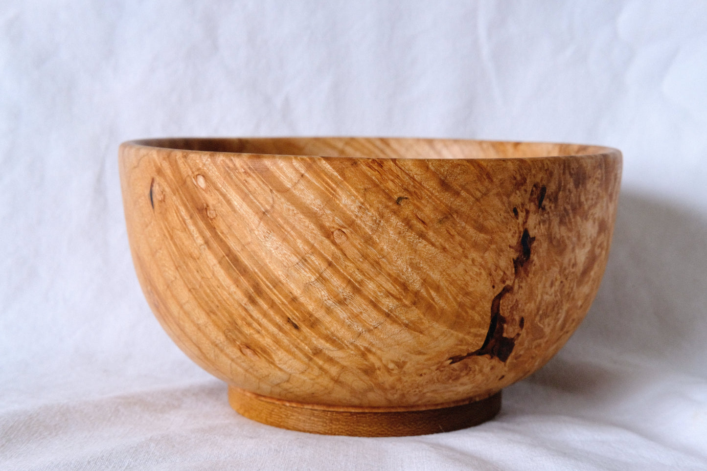 Maple Burl Decorative Bowl with Black Resin Fill