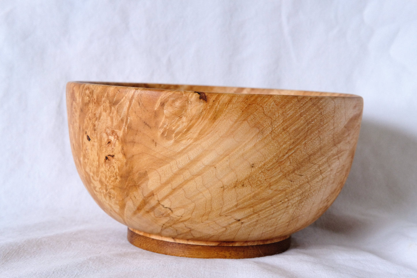 Maple Burl Decorative Bowl with Black Resin Fill