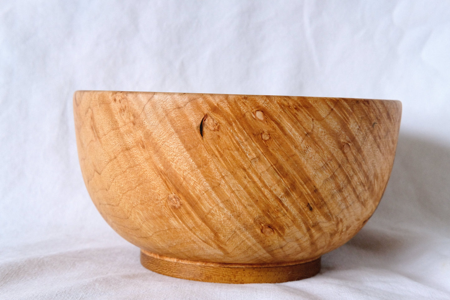 Maple Burl Decorative Bowl with Black Resin Fill