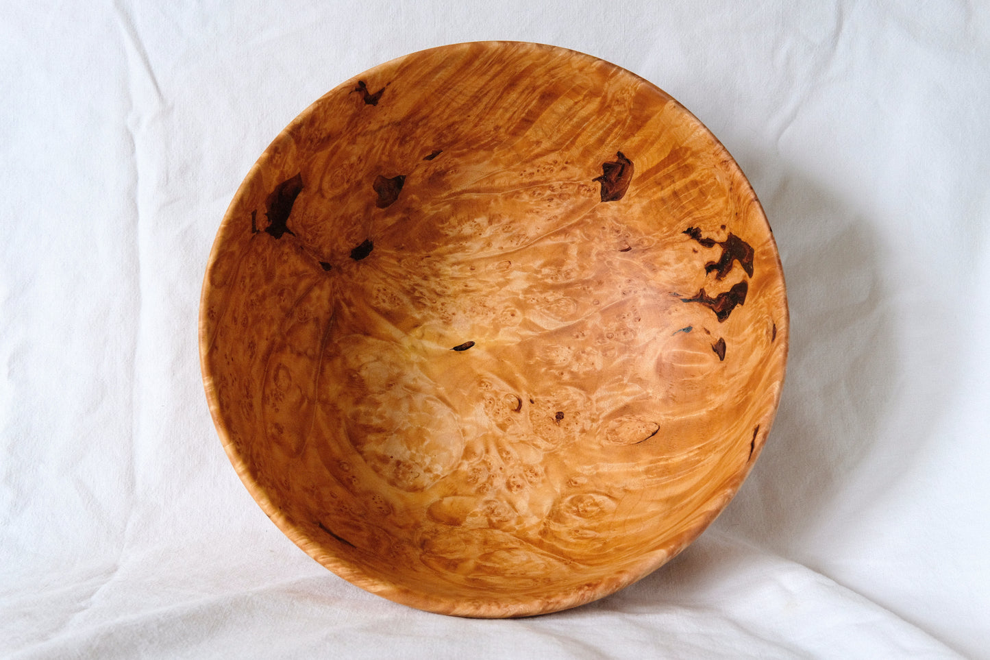 Large Maple Burl Decorative Bowl