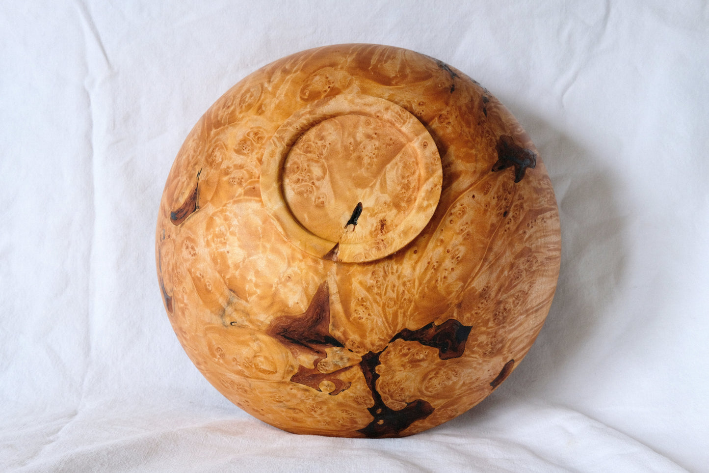 Large Maple Burl Decorative Bowl