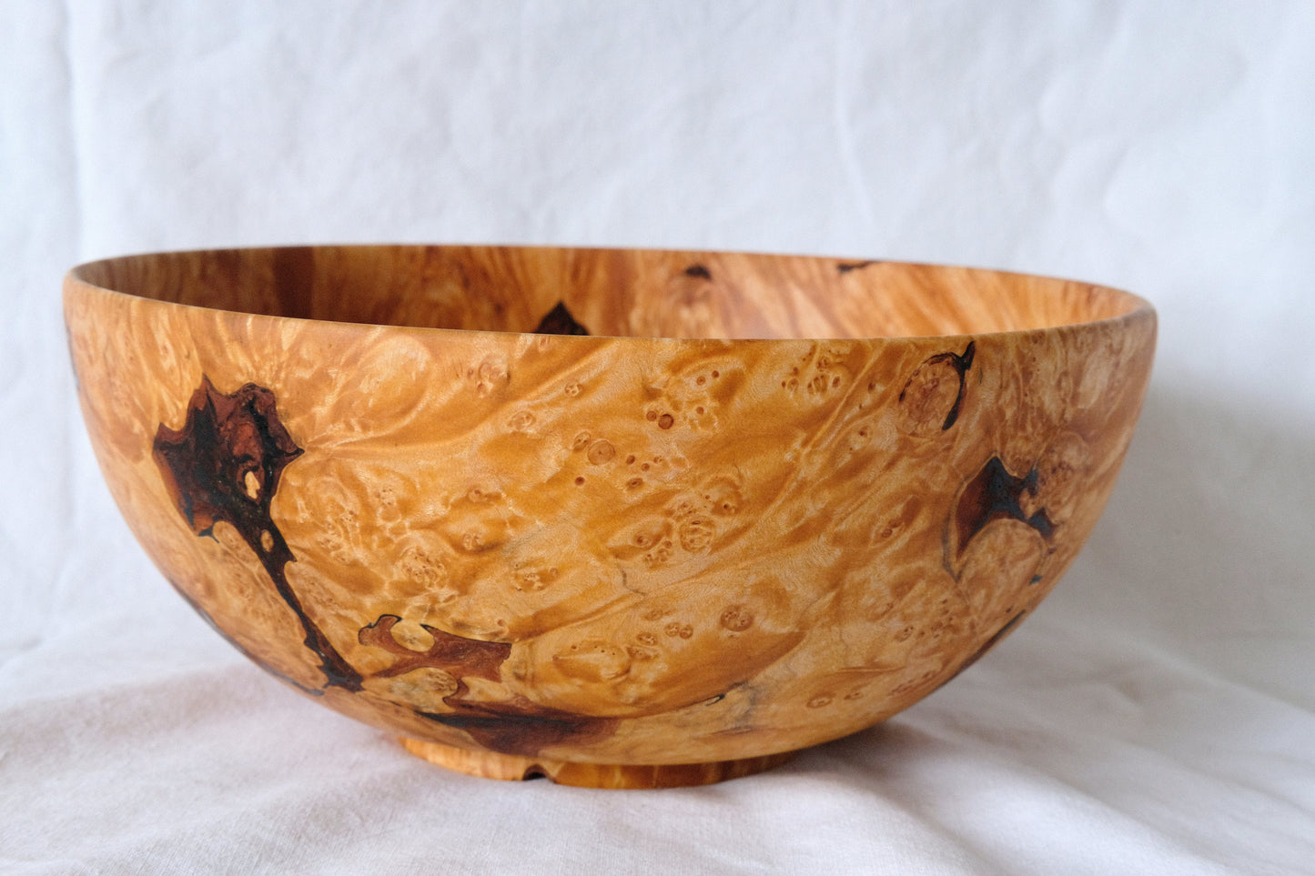 Large Maple Burl Decorative Bowl