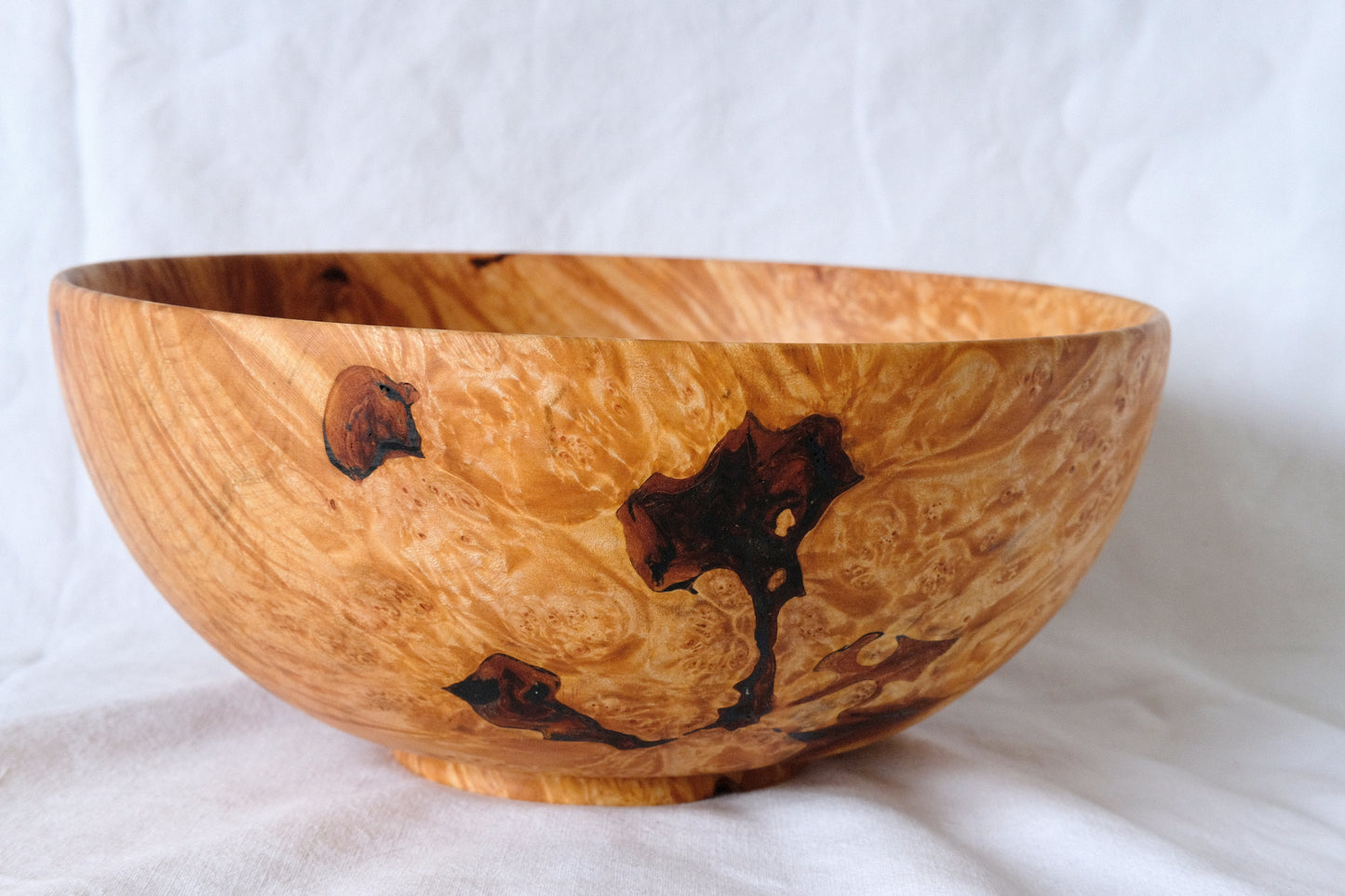 Large Maple Burl Decorative Bowl