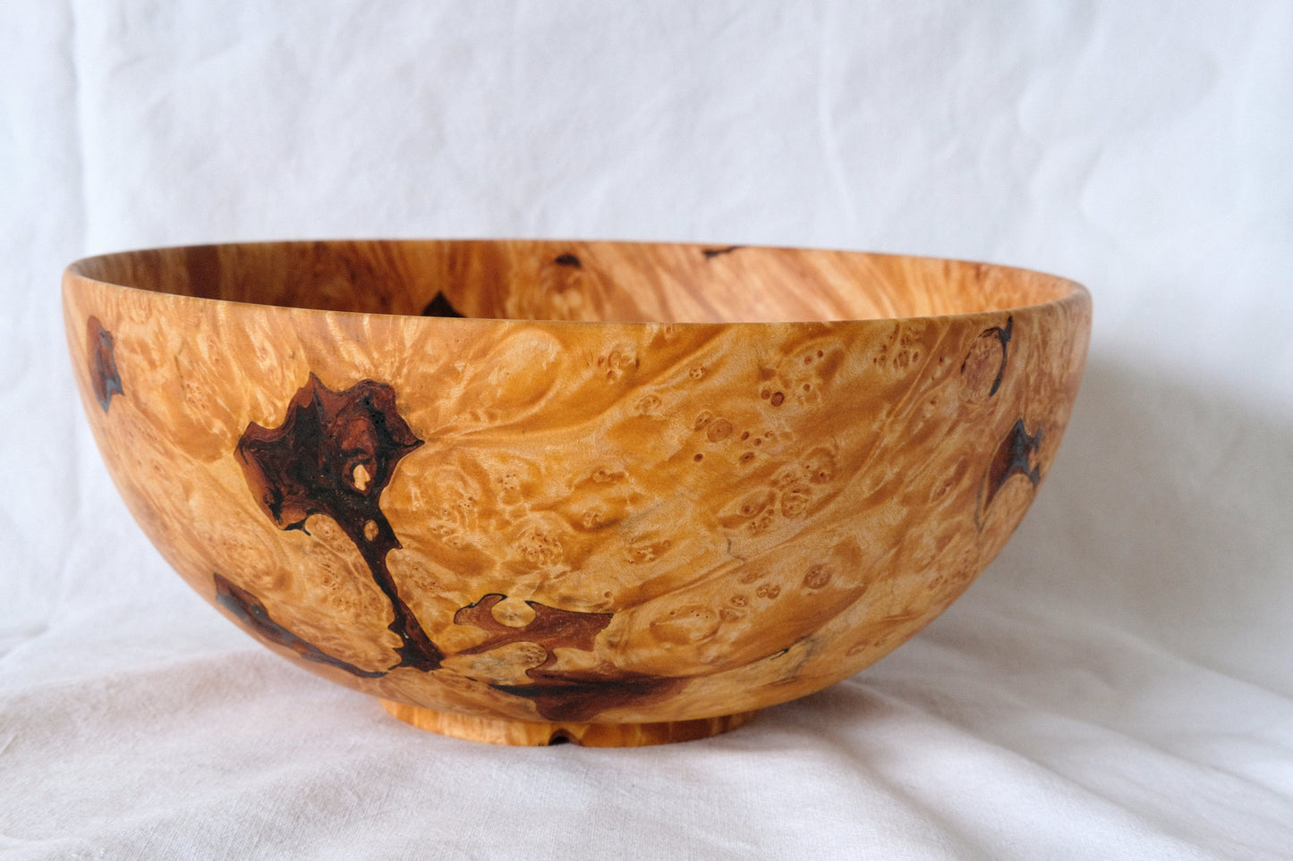 Large Maple Burl Decorative Bowl